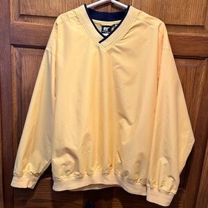 White Bear Butter Yellow Pullover Windbreaker Jacket - Size Medium